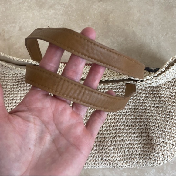 Straw Studios American Flag Patriotic Raffia Straw Tote Beach Vacation Bag - Picture 7 of 16